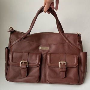 Lily and Jade Convertible Leather Diaper Bag